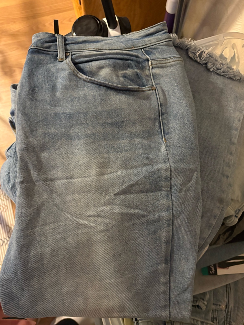 Freckled Poppy Risen High-Rise Light Blue Denim Jeans — Women's
